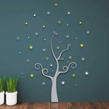 Muurstickers 3D Tree - schuimstickers