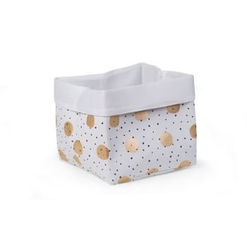 Canvas mand gold dots 32x32x29cm