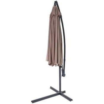 Parasol Menorca Ø300 met kruisvoet – taupe