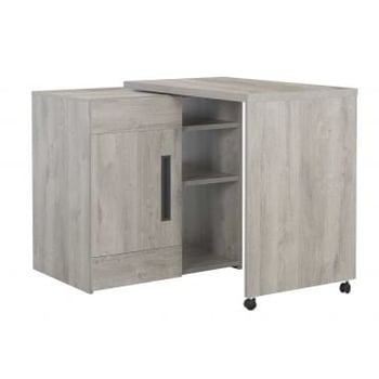 Barmeubel Bosy 160x60 met opbergmogelijkheden - lichtgrijze eik