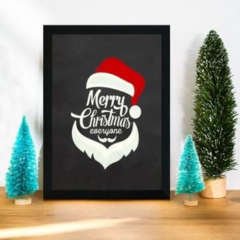 Christmas - 2022 Decoratief ingelijst MDF schilderij | 100% MDF | 24 x 29 cm