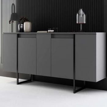 Dressoir Woody Fashion | 160 x 35 x 80 cm | Walnut Black-design