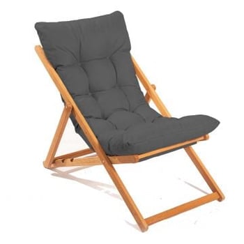Tuinstoel Talisa - 44x59x90 cm - Beukenhout/antraciet 