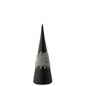 Kegel suiker midden diamanten lijn glas mat zwart small