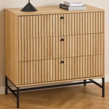 Ladekast Albany - 81x40x80cm - 3 lades - eikdecor