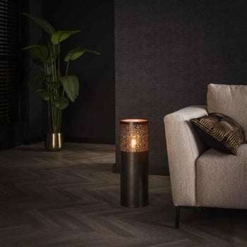 Staande lamp Cindra 60 cm-zwarte nikkel