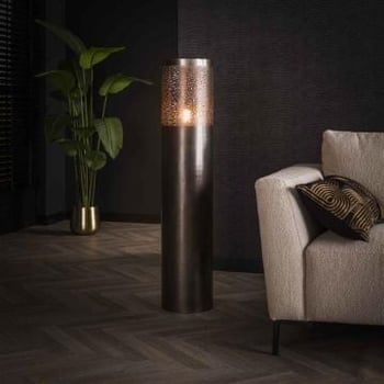 Staande lamp Cindra 120 cm-zwarte nikkel