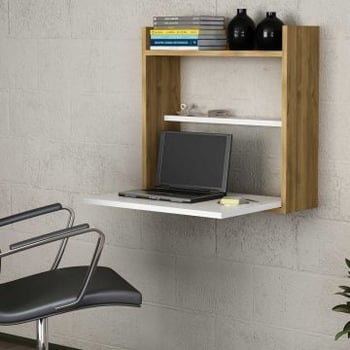 Woody Fashion Bureau | 100% Melamine | 18mm Dikte | Wit Notenhout