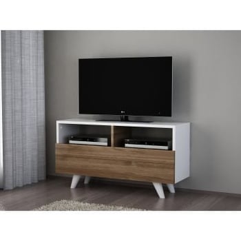 Furny Home TV Stand | 100% Melamine Gecoat | 18mm Dik | Wit Noten