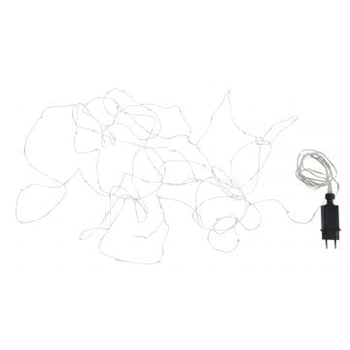 Kerstverlichting draad 9m zilver 90led warm wit