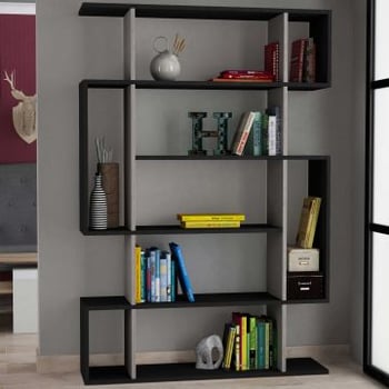 Mito Boekenplank | 100% MELAMINE | Antraciet, Lichtbruin
