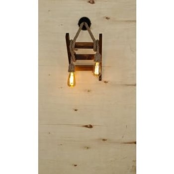 Merdiven Wandlamp | 100% MASSIEF DENNENHOUT | Walnoot