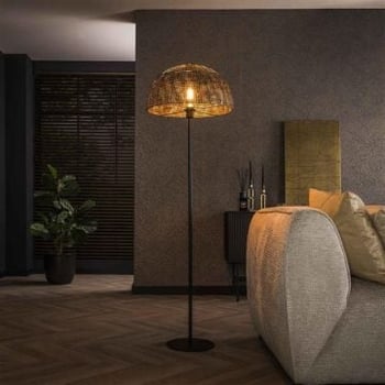Staande lamp Amory-bruin/zwart