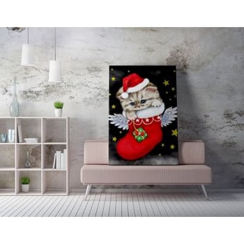 Kerstvreugde Canvas Schilderij | 70x100cm | 100 anvas en Hout