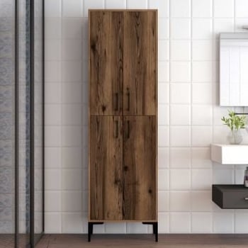 Woody Fashion multifunctionele kast | Walnoot | 18mm, metalen poot
