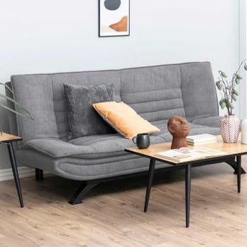 Slaapbank Trust - lichtgrijs/zwart