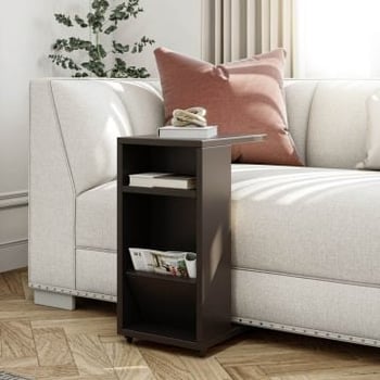 Bijzettafel | 100% Melamine Gecoat | 18mm Dik | 30x63x40cm | Antraciet