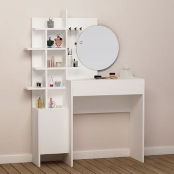 Woody Fashion Make-up Tafel | 100% Melamine Gecoat | Wit