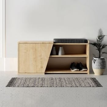 Modieus Houten Schoenenkast | 18 mm Dik | Eik Kleur
