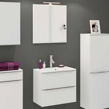 Badkamercombinatie Hansen 4 wastafelmeubel & spiegel 60cm - wit