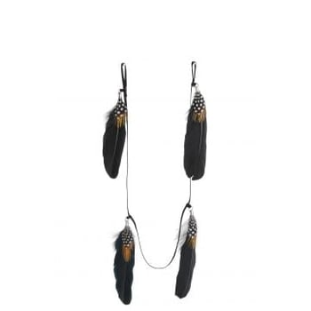 Slinger veren bruin/zwart