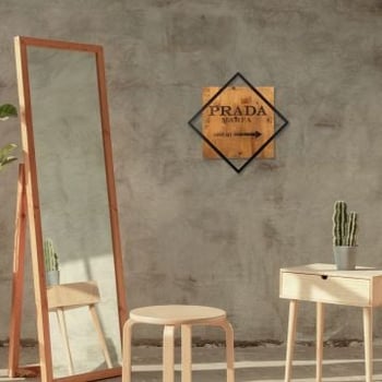 Skyler Decoratief Wandaccessoire | 50% Hout | Walnoot Zwart