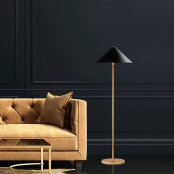 Mixed Staande lamp | METALEN BEHUIZING | Goud