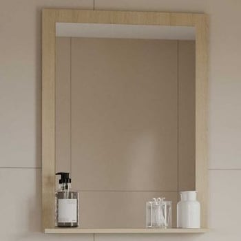 Spiegel Poema - 64x12x83cm - met legplank - eik