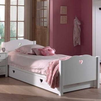 Kinderbed Amori met bedlade MDF - wit
