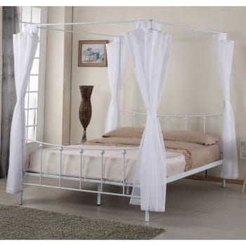 Hemelbed Amore metaal 160x200 - wit