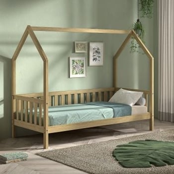 Bedhuisje Home - 90x200 cm - met hekje - massief eikenhout