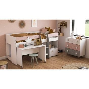 Kinderkamer Stellar: hooslaper 90x200cm en commode