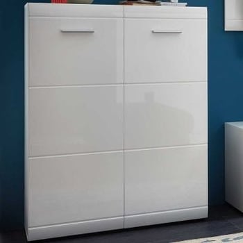 Schoenenkast Allan 90cm met 2 deuren - wit 