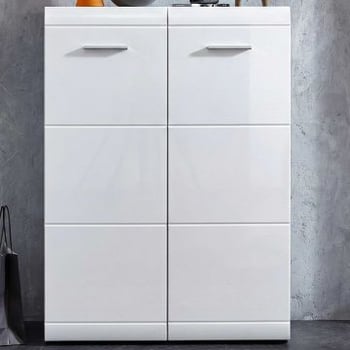 Schoenenkast Allan 90cm met 2 deuren - wit 