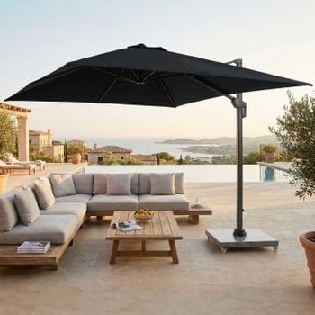 Parasol Tampa | 300 x 400 cm | Zwart