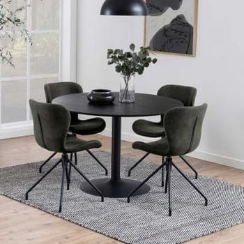 Ronde eettafel Ibiza ø110 cm - zwart