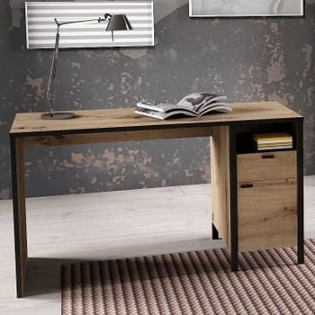 Bureau In-Loft 135cm industrieel - oude eik