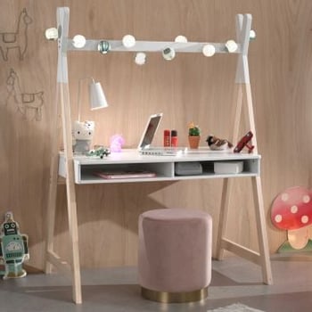 Bureau Kiddy Tipi 116x75 MDF - grenen /wit
