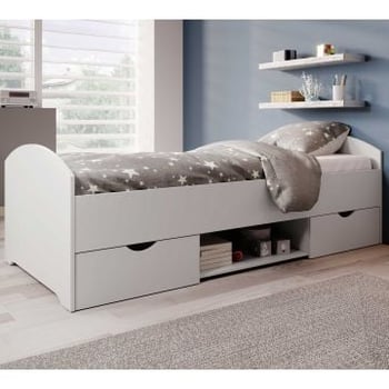 Bed Nero 90x200 met 2 lades - wit 