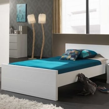 Twijfelaar Lara 120x200 met lattenbodem - wit