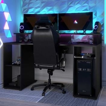 Gaming bureau LevelUp 150cm - zwart
