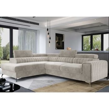 Hoekbank links Laurentius - 278 x 205 cm - Lichtbeige