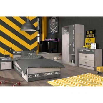 Kinderkamerset Fabric | Kinderbed, Ladenset, Kledingkast, Nachtkastje, Commode, Gamingbureau
