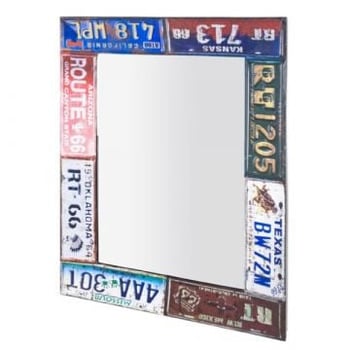 Metalen spiegel met vintage omlijsting | 61 x 5 x 81 cm