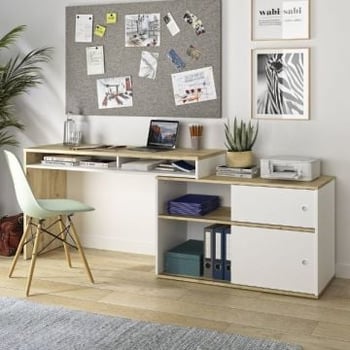Bureau Modula | 203 x 45 x 76 cm | Wit