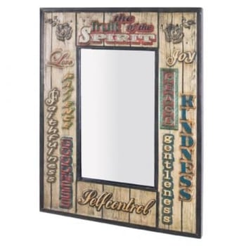 Wandpaneel met spiegel | 52 x 70 cm | Vintage-design