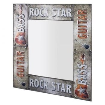 Metalen spiegel met vintage omlijsting | 64 x 3 x 74 cm