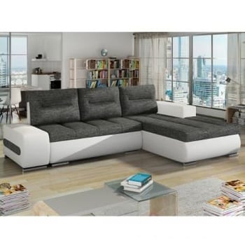 Hoekzetel Ottavio | 275 x 180 x 80 cm | Wit-antraciet