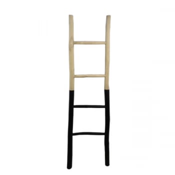 Decoratieve ladder Lydie 150cm - zwart/hout
