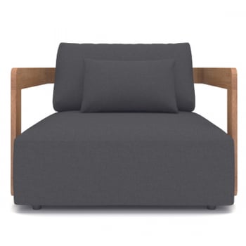 Fauteuil voor buiten Raphael agora - teakhout/zwart